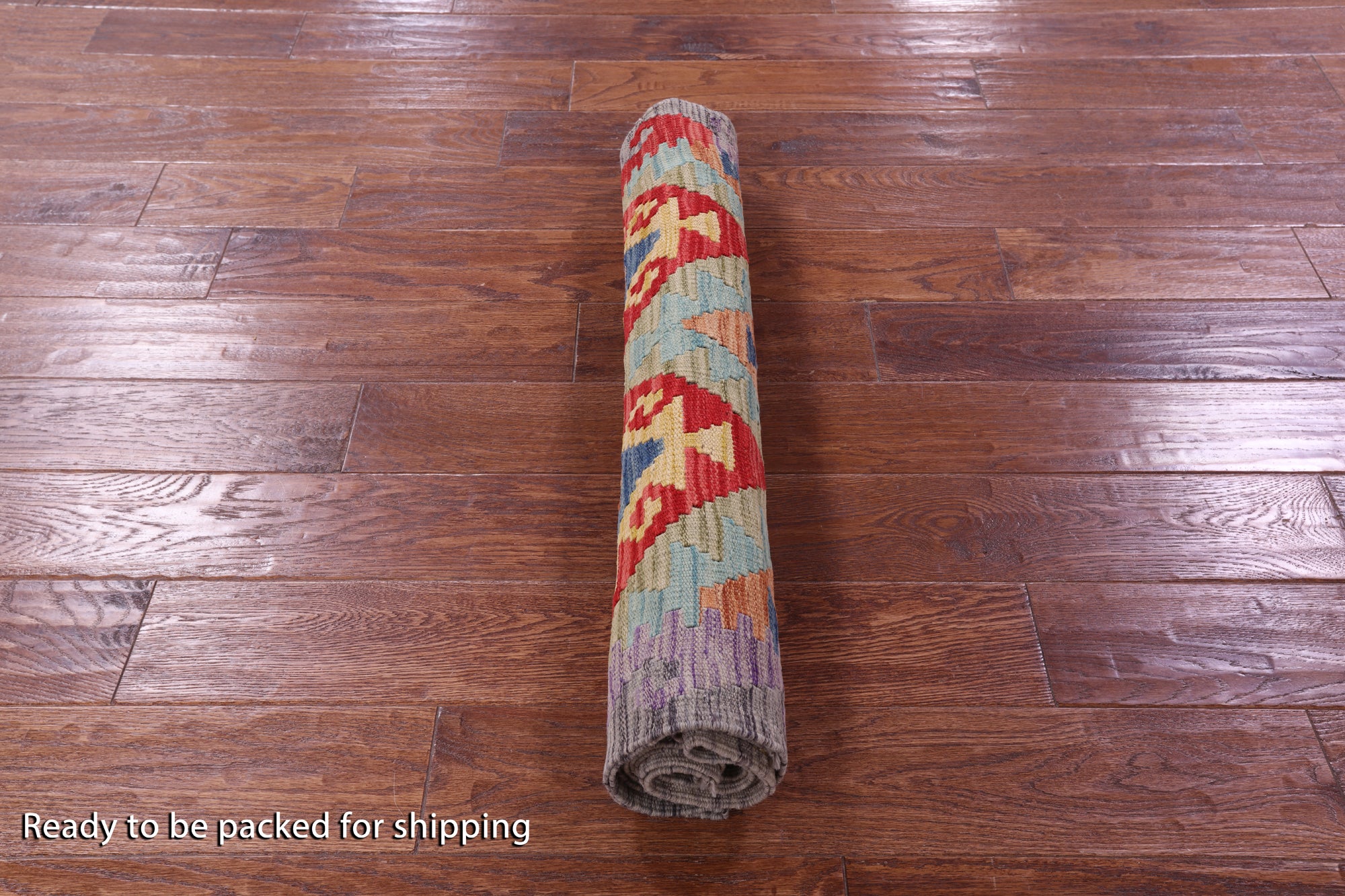 Reversible Kilim Flat Weave Wool On Wool Runner Rug - 2' 8" X 9' 6" - Golden Nile