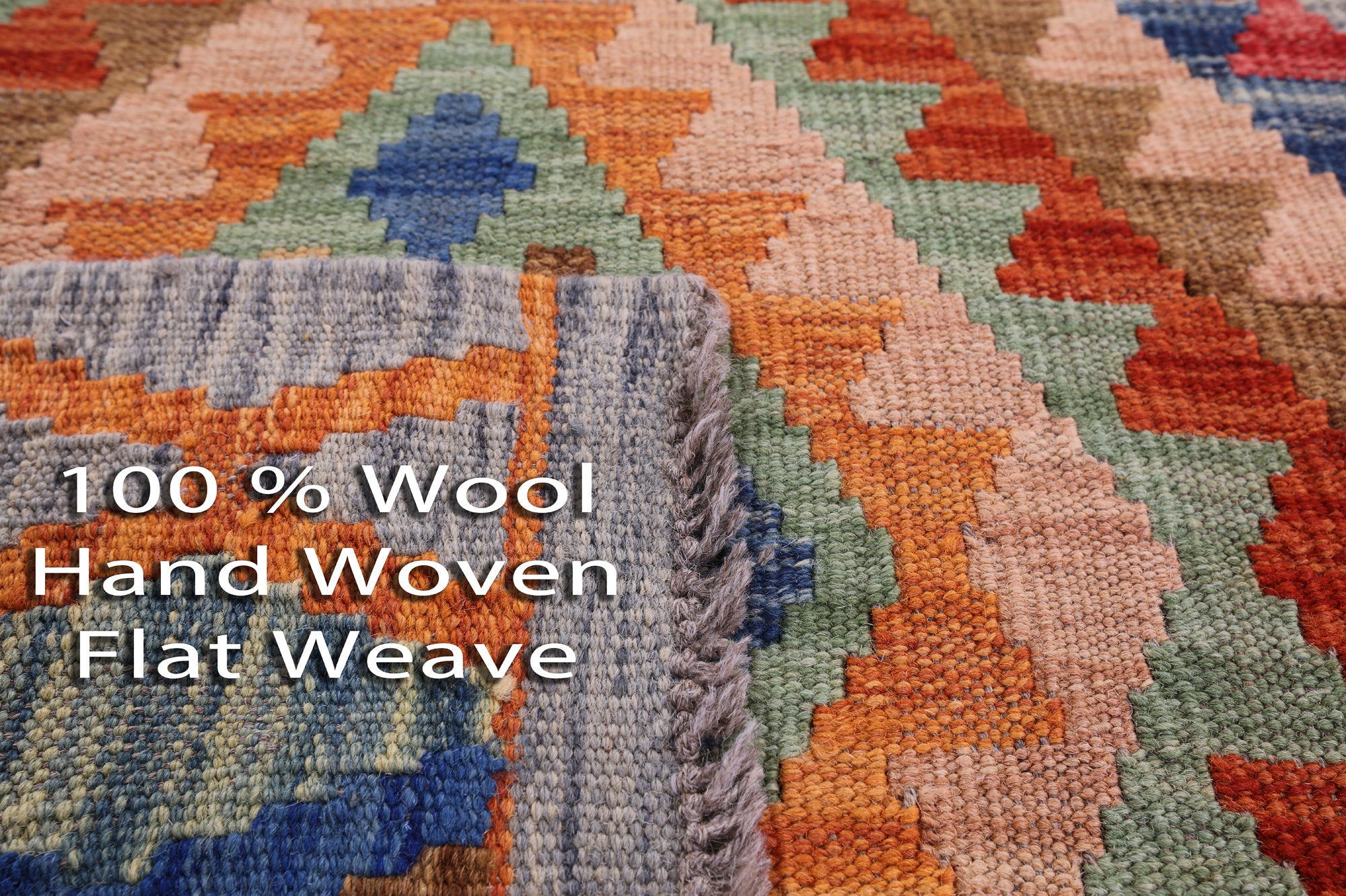 Reversible Kilim Flat Weave Wool On Wool Runner Rug - 2' 10" X 10' 2" - Golden Nile