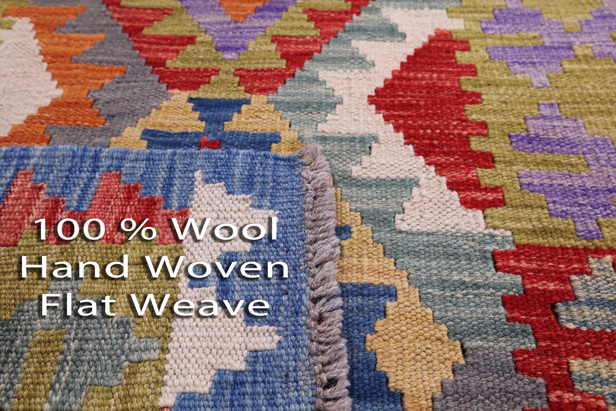 Reversible Kilim Flat Weave Wool On Wool Runner Rug - 2' 7" X 9' 8" - Golden Nile