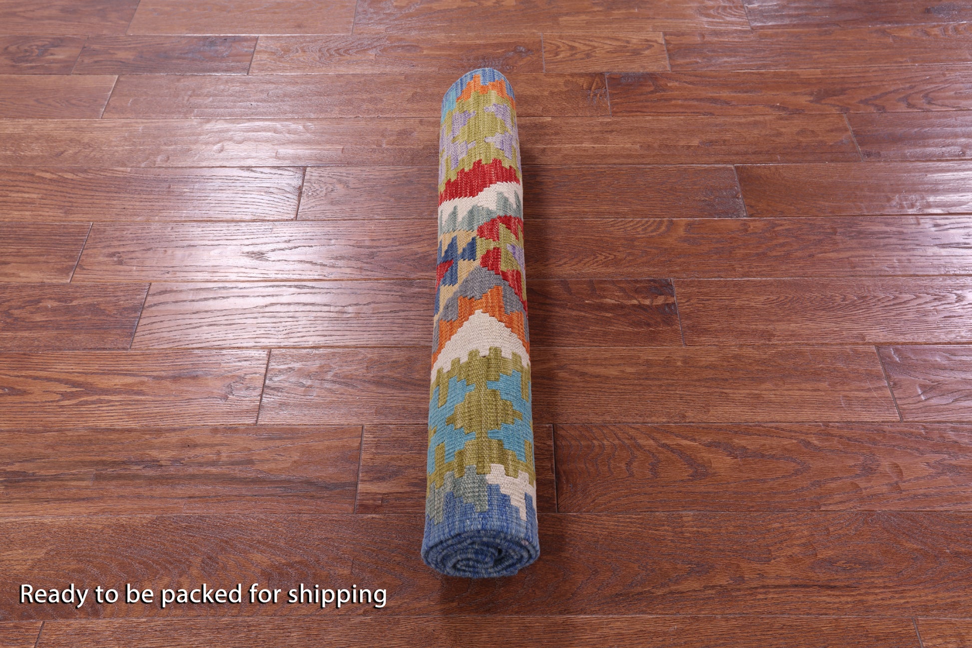 Reversible Kilim Flat Weave Wool On Wool Runner Rug - 2' 7" X 9' 8" - Golden Nile