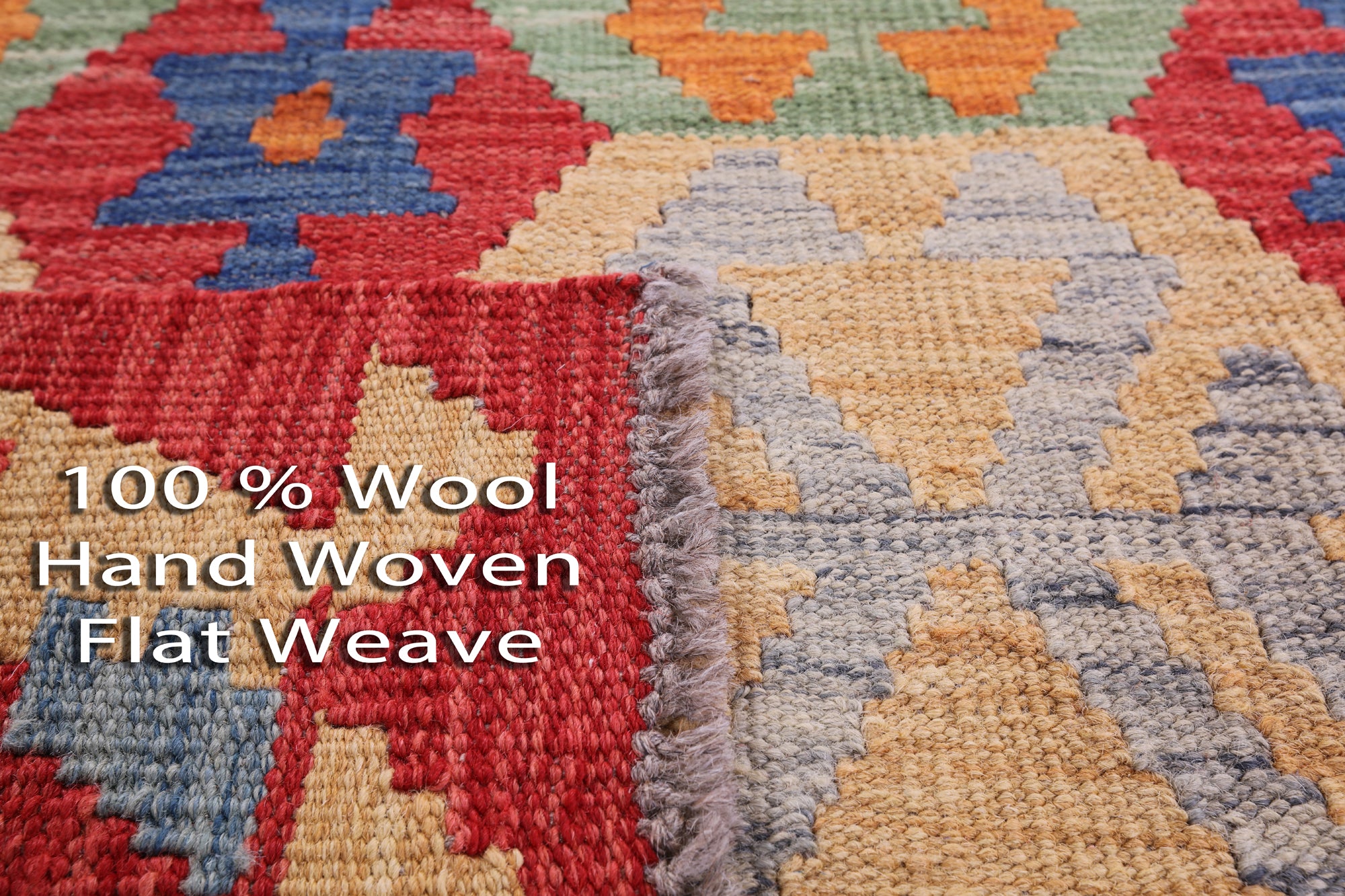 Reversible Kilim Flat Weave Wool On Wool Runner Rug - 2' 8" X 9' 7" - Golden Nile