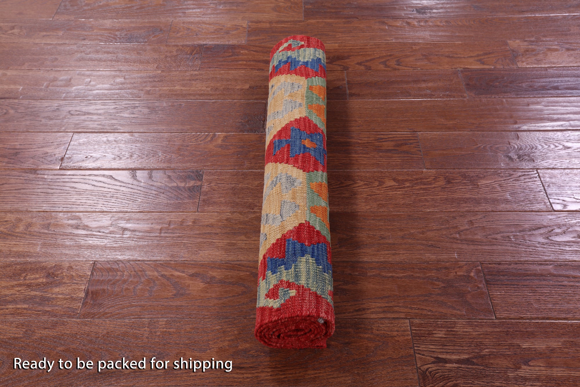 Reversible Kilim Flat Weave Wool On Wool Runner Rug - 2' 8" X 9' 7" - Golden Nile