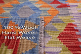 Reversible Kilim Flat Weave Wool On Wool Runner Rug - 2' 8" X 9' 8" - Golden Nile