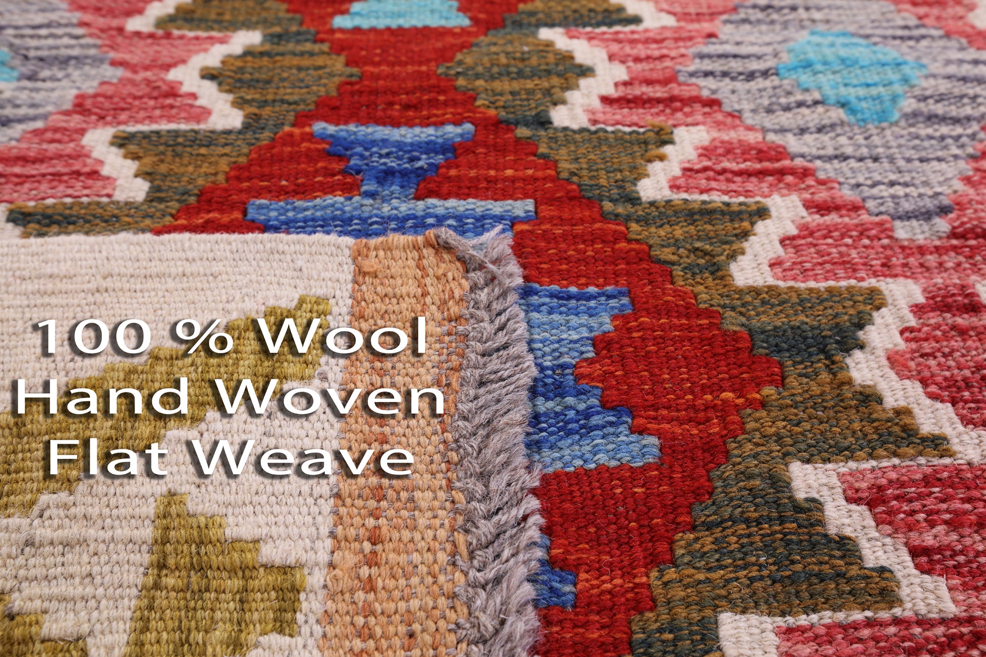 Reversible Kilim Flat Weave Wool On Wool Runner Rug - 2' 9" X 9' 6" - Golden Nile