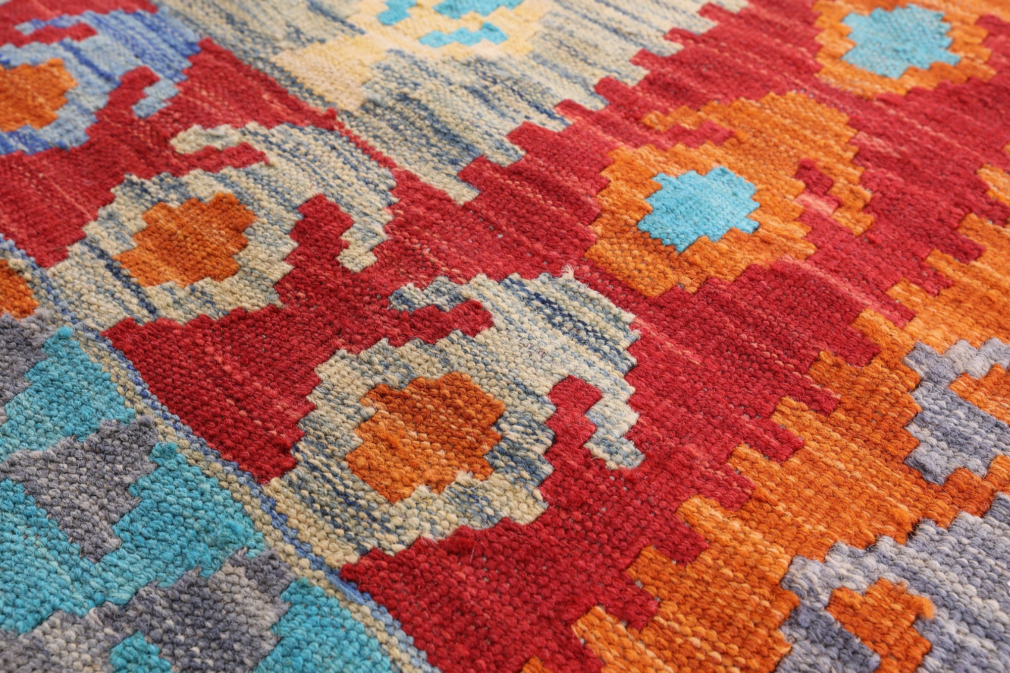 Reversible Kilim Flat Weave Wool On Wool Runner Rug - 2' 9" X 10' 0" - Golden Nile