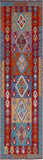 Reversible Kilim Flat Weave Wool On Wool Runner Rug - 2' 9" X 10' 0" - Golden Nile