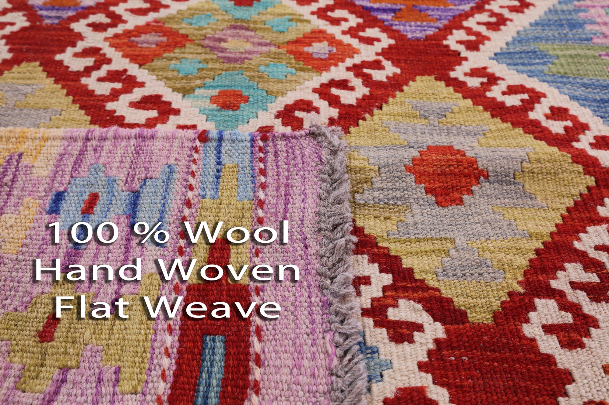Reversible Kilim Flat Weave Wool On Wool Runner Rug - 2' 7" X 9' 5" - Golden Nile