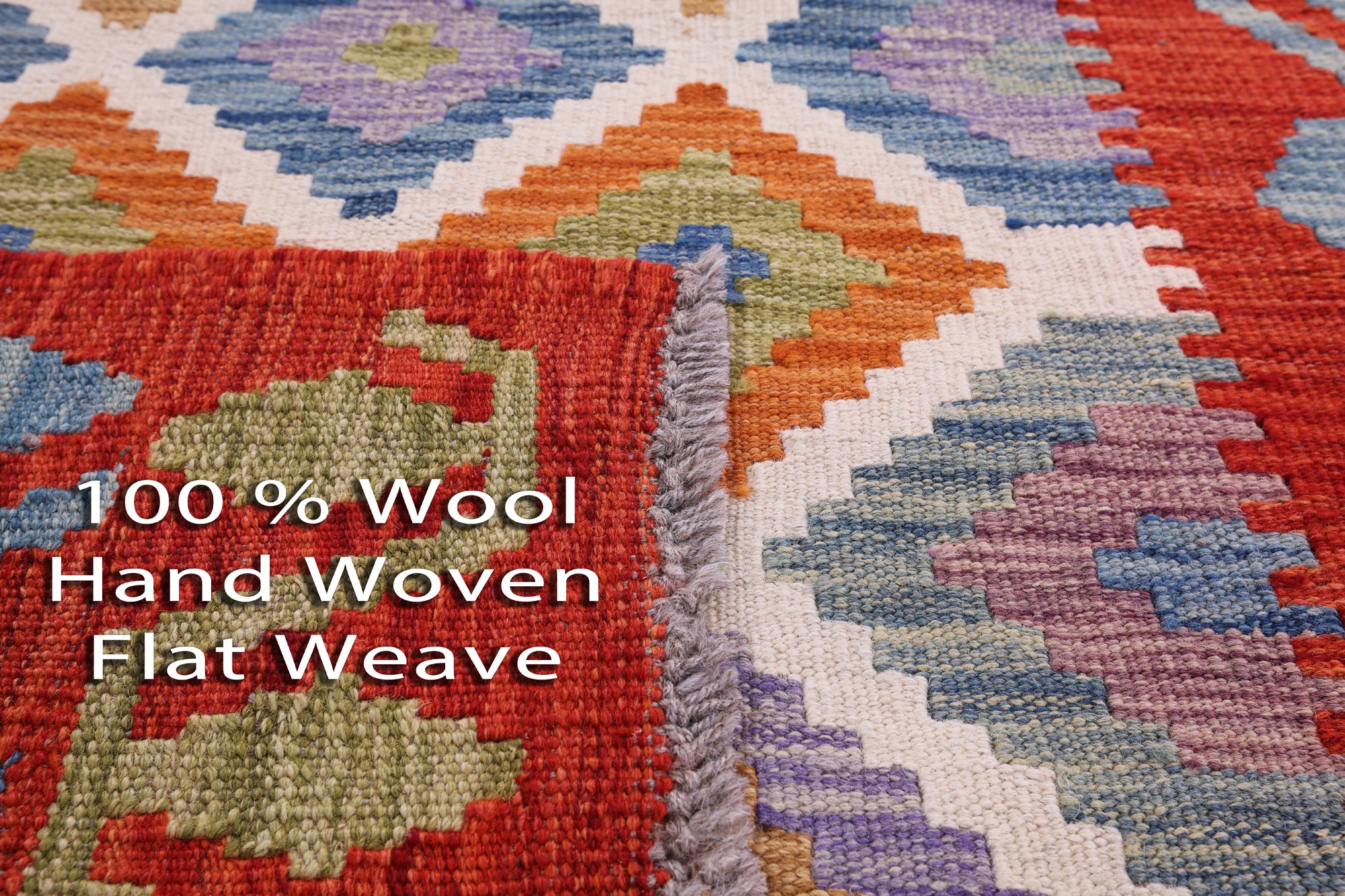 Reversible Kilim Flat Weave Wool On Wool Runner Rug - 2' 7" X 9' 7" - Golden Nile