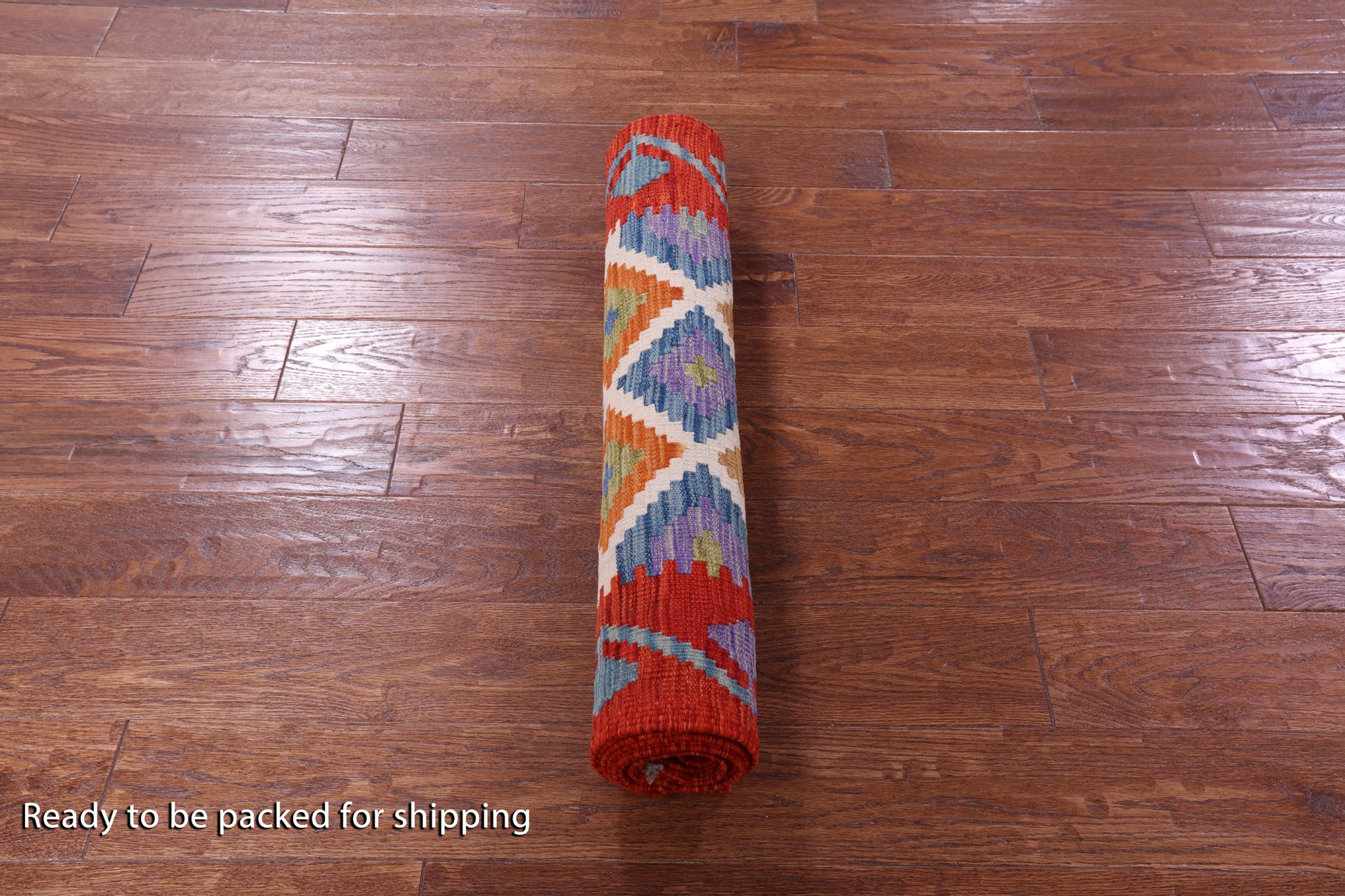 Reversible Kilim Flat Weave Wool On Wool Runner Rug - 2' 7" X 9' 7" - Golden Nile