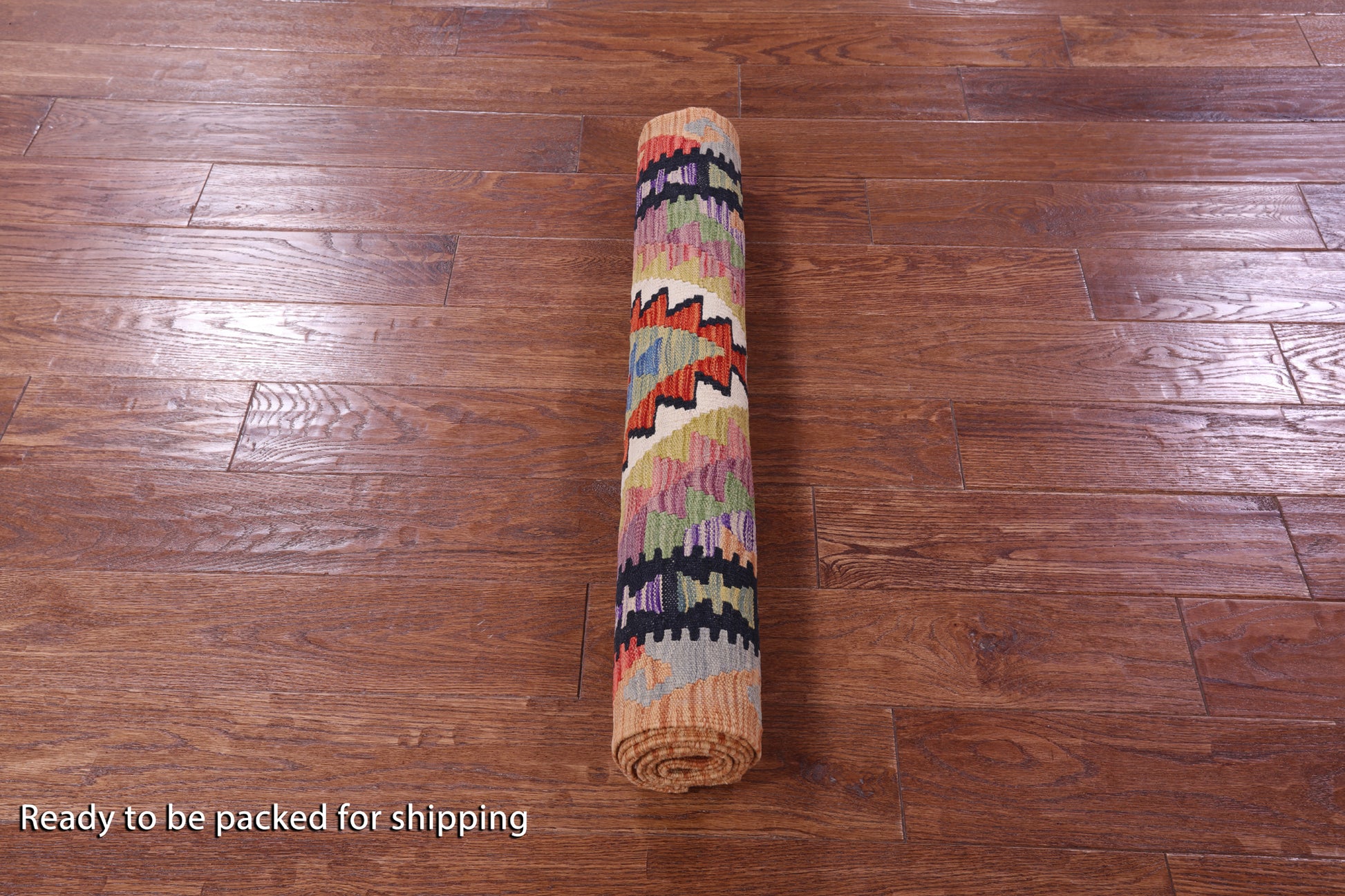 Reversible Kilim Flat Weave Wool On Wool Runner Rug - 2' 8" X 9' 5" - Golden Nile