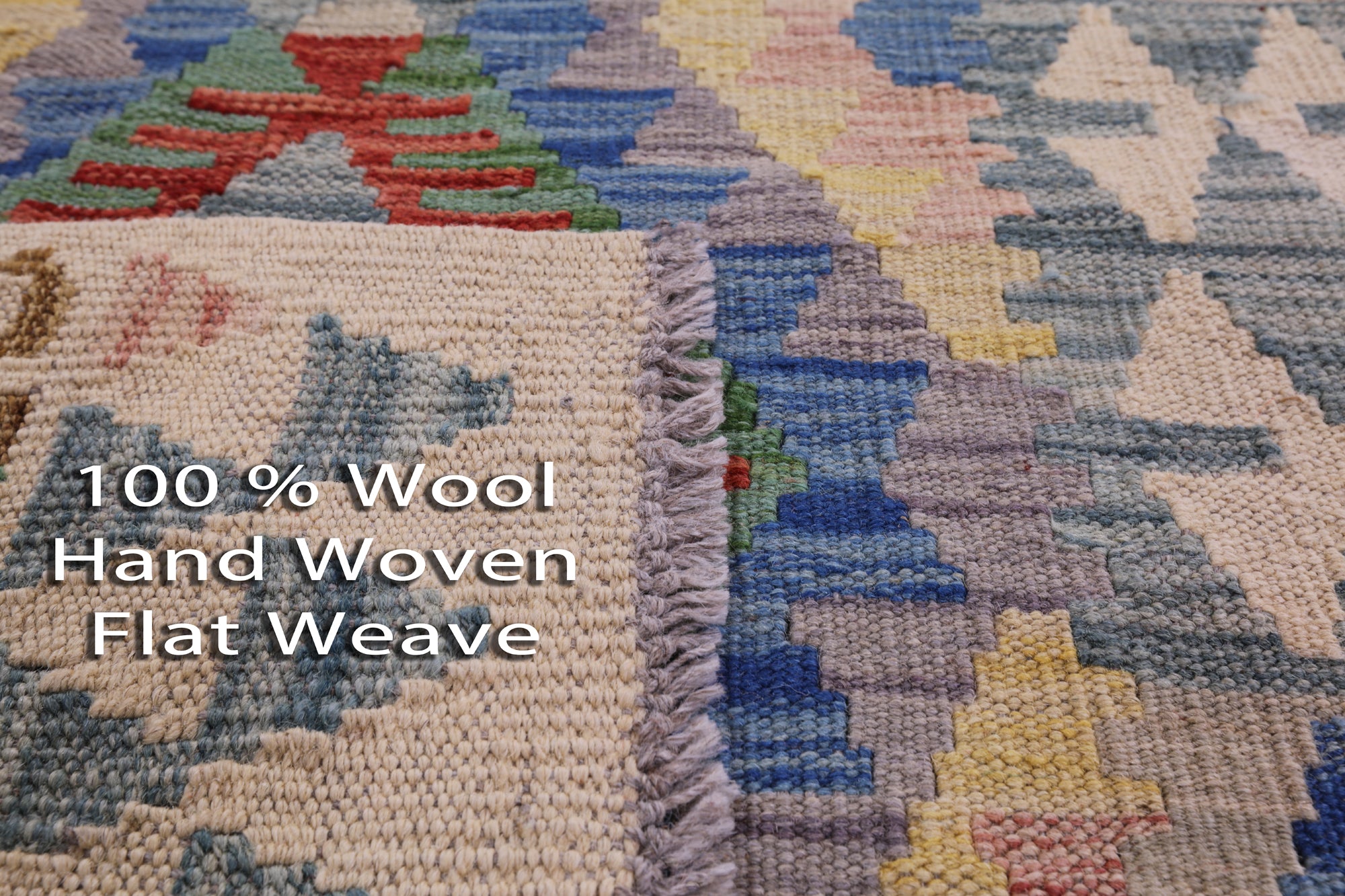Reversible Kilim Flat Weave Wool On Wool Runner Rug - 2' 7" X 9' 11" - Golden Nile