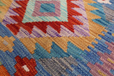 Reversible Kilim Flat Weave Wool On Wool Runner Rug - 2' 7" X 9' 6" - Golden Nile