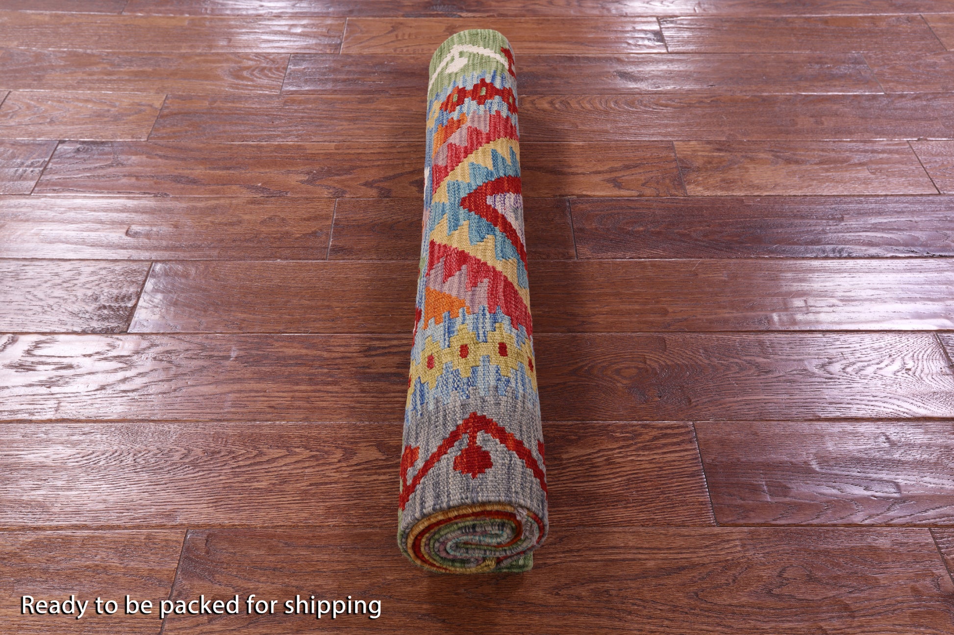 Reversible Kilim Flat Weave Wool On Wool Runner Rug - 2' 7" X 9' 6" - Golden Nile