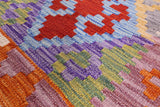 Reversible Kilim Flat Weave Wool On Wool Runner Rug - 2' 8" X 9' 7" - Golden Nile