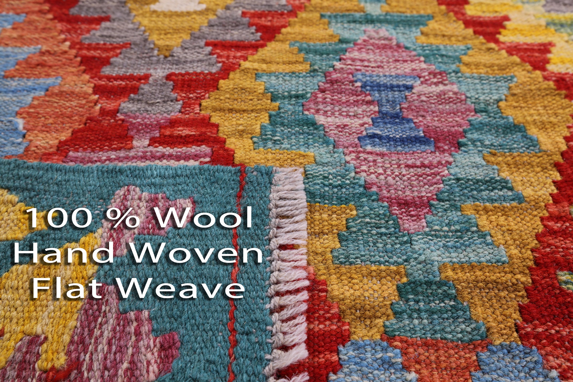 Reversible Kilim Flat Weave Wool On Wool Runner Rug - 2' 7" X 9' 9" - Golden Nile