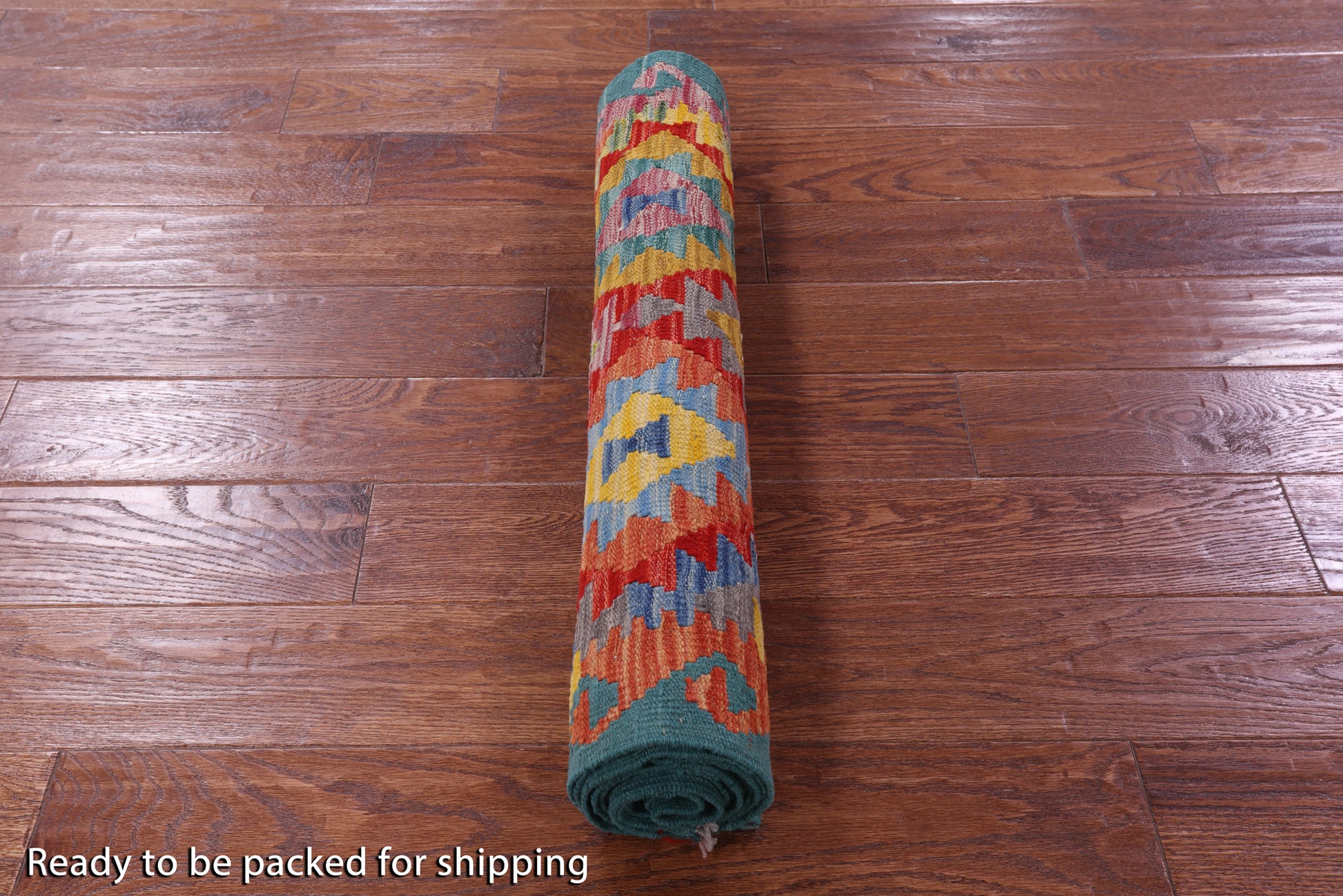 Reversible Kilim Flat Weave Wool On Wool Runner Rug - 2' 7" X 9' 9" - Golden Nile
