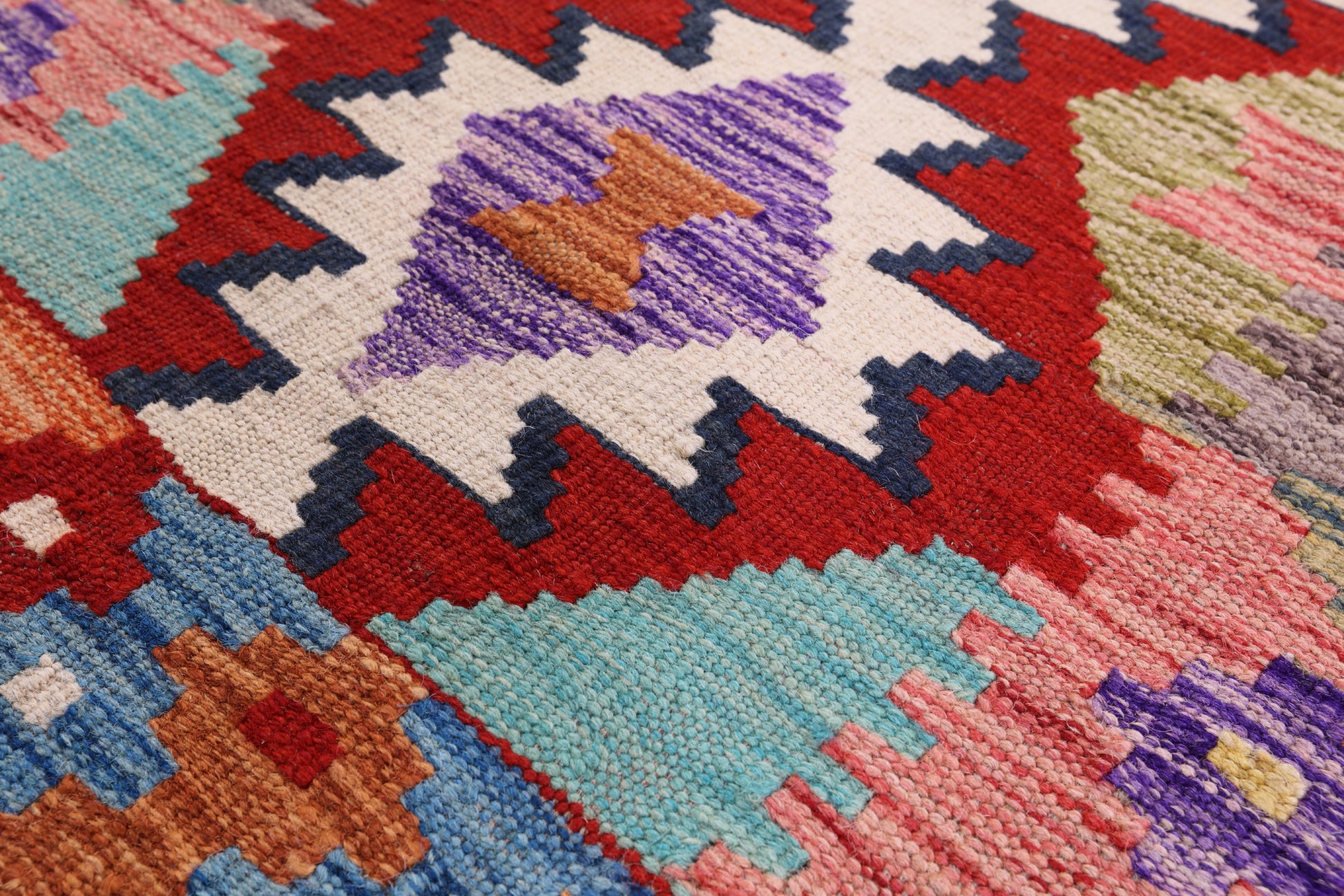 Reversible Kilim Flat Weave Wool On Wool Runner Rug - 2' 7" X 9' 5" - Golden Nile