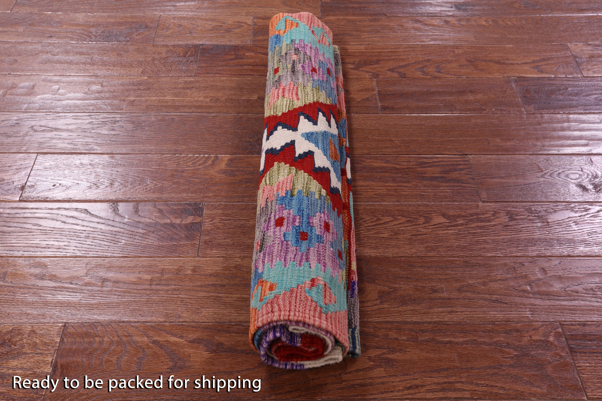 Reversible Kilim Flat Weave Wool On Wool Runner Rug - 2' 7" X 9' 5" - Golden Nile