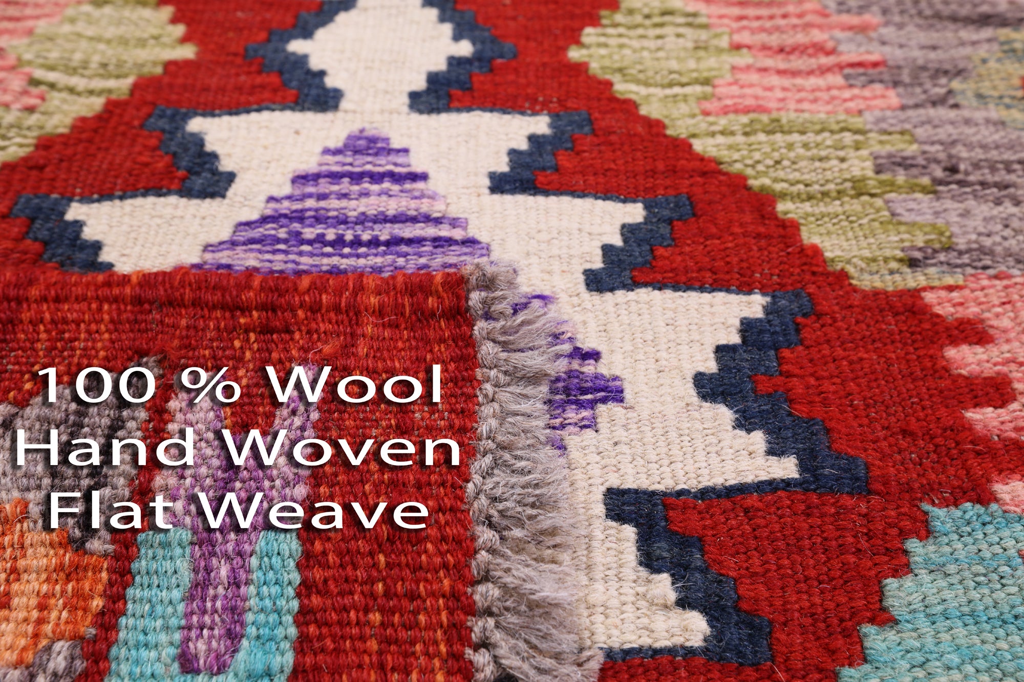 Reversible Kilim Flat Weave Wool On Wool Runner Rug - 2' 7" X 9' 5" - Golden Nile