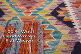 Reversible Kilim Flat Weave Wool On Wool Runner Rug - 2' 7" X 9' 9" - Golden Nile