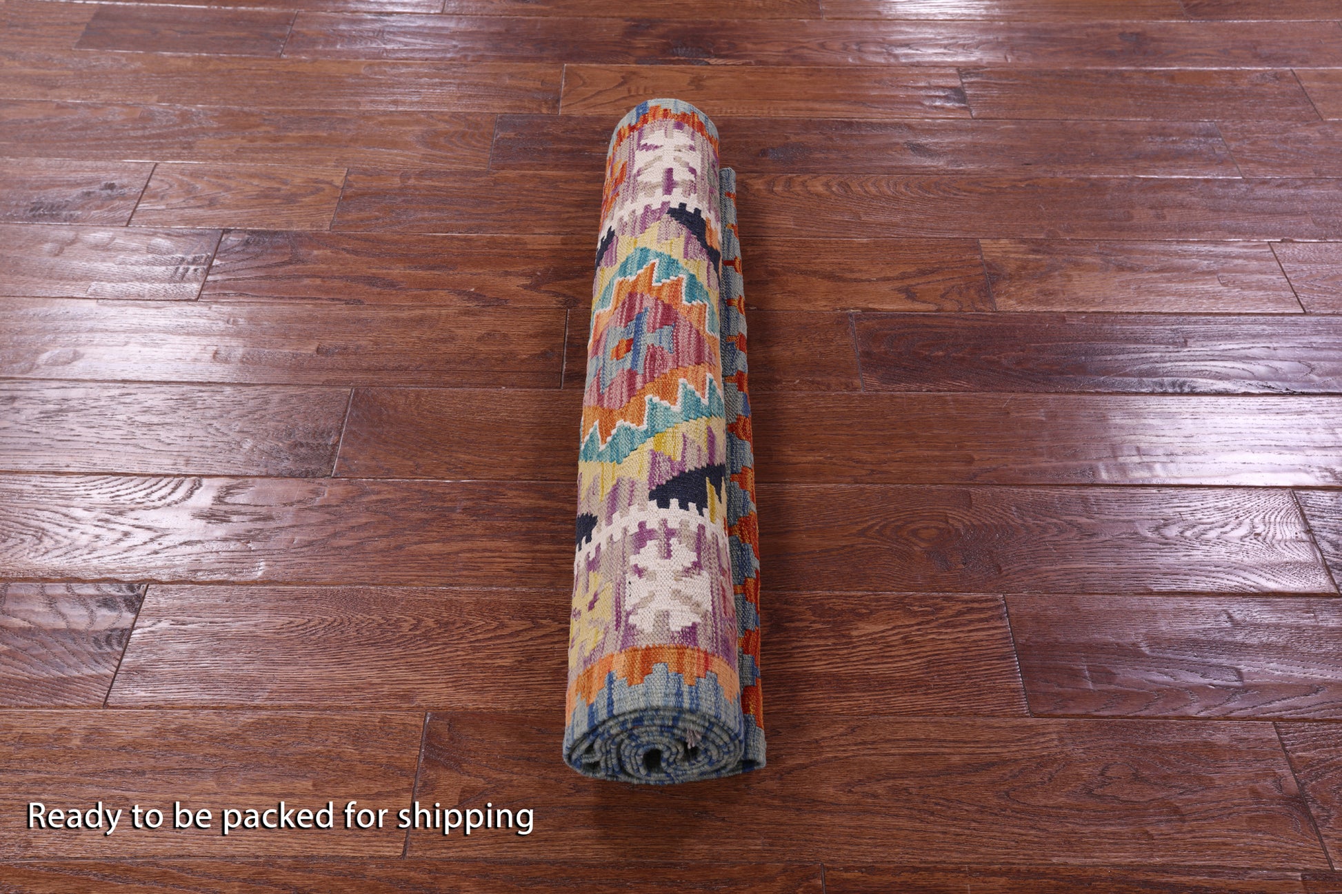 Reversible Kilim Flat Weave Wool On Wool Runner Rug - 2' 7" X 9' 9" - Golden Nile