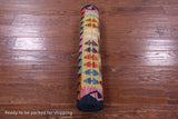 Reversible Kilim Flat Weave Wool On Wool Runner Rug - 2' 7" X 9' 7" - Golden Nile