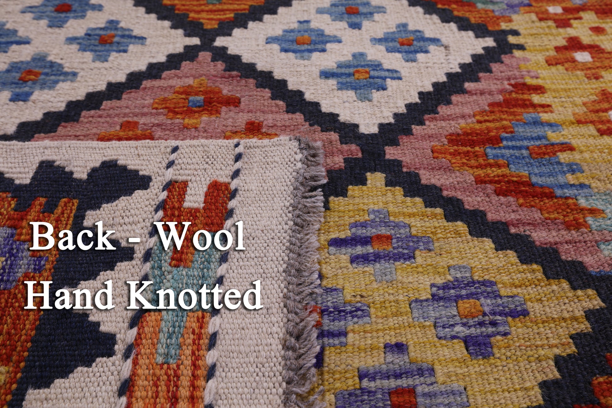 Reversible Kilim Flat Weave Wool On Wool Rug - 2' 7" X 10' 0" - Golden Nile