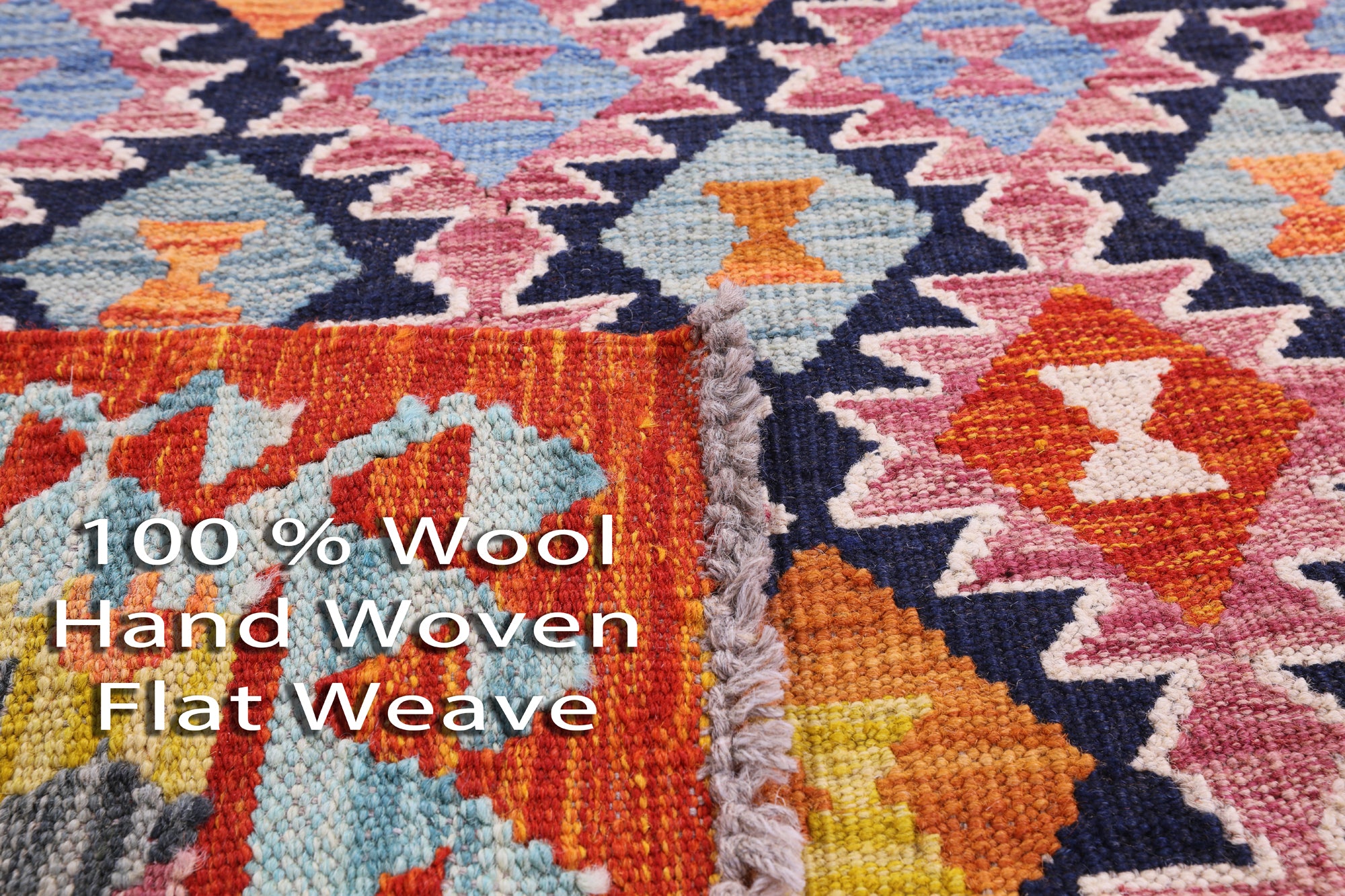 Reversible Kilim Flat Weave Wool On Wool Runner Rug - 2' 10" X 9' 9" - Golden Nile