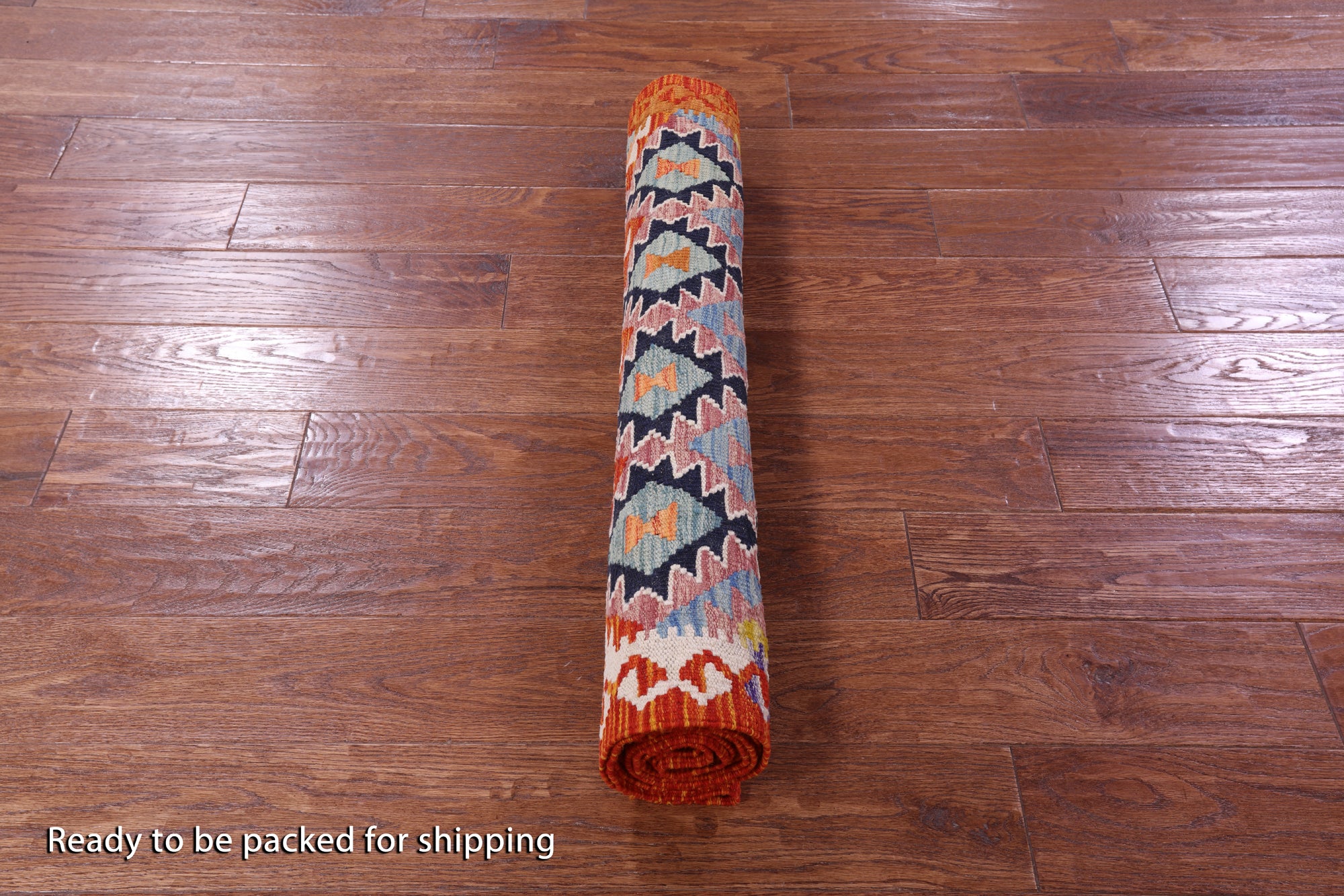 Reversible Kilim Flat Weave Wool On Wool Runner Rug - 2' 10" X 9' 9" - Golden Nile