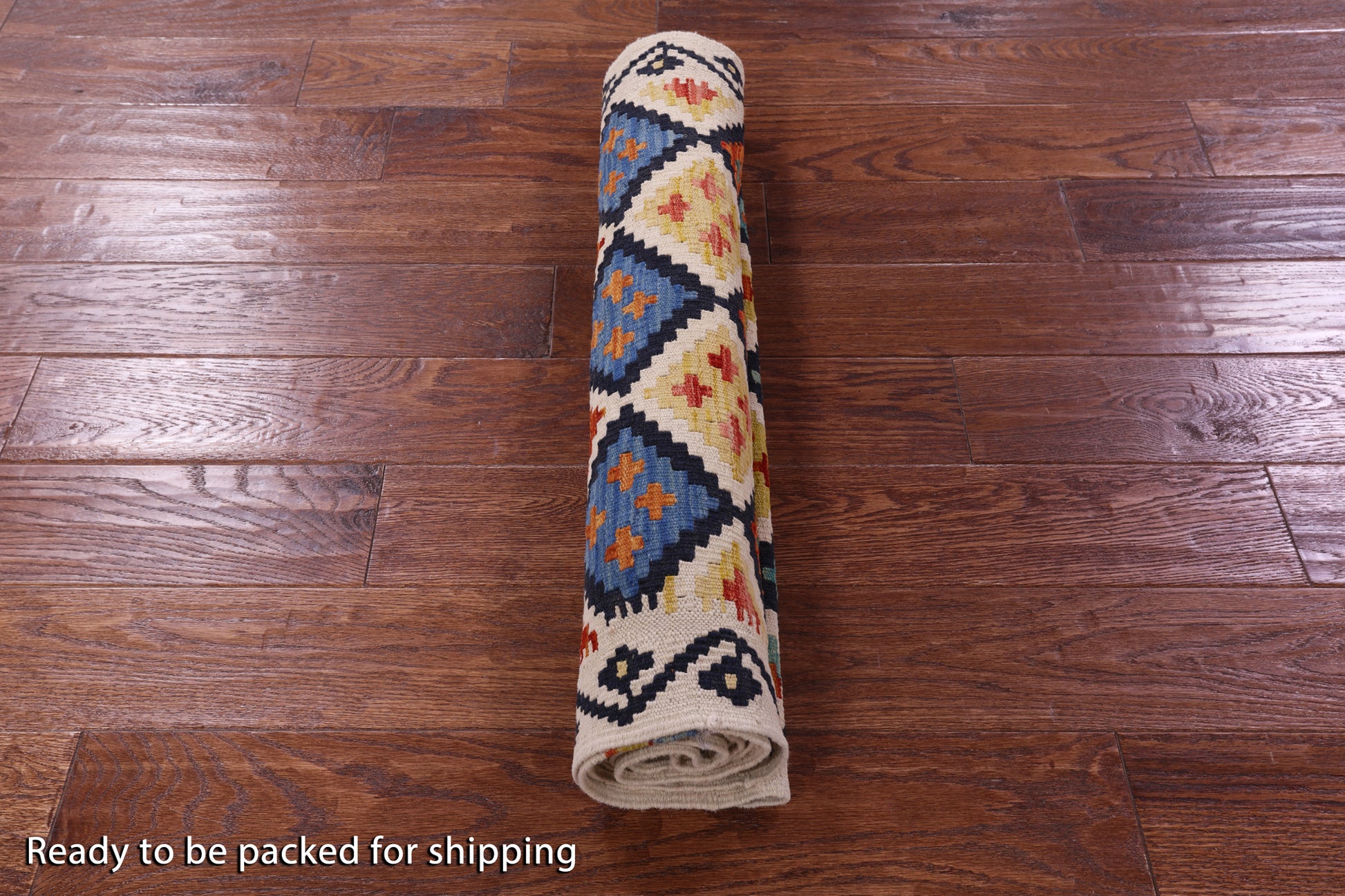Reversible Kilim Flat Weave Wool On Wool Runner Rug - 2' 7" X 9' 6" - Golden Nile