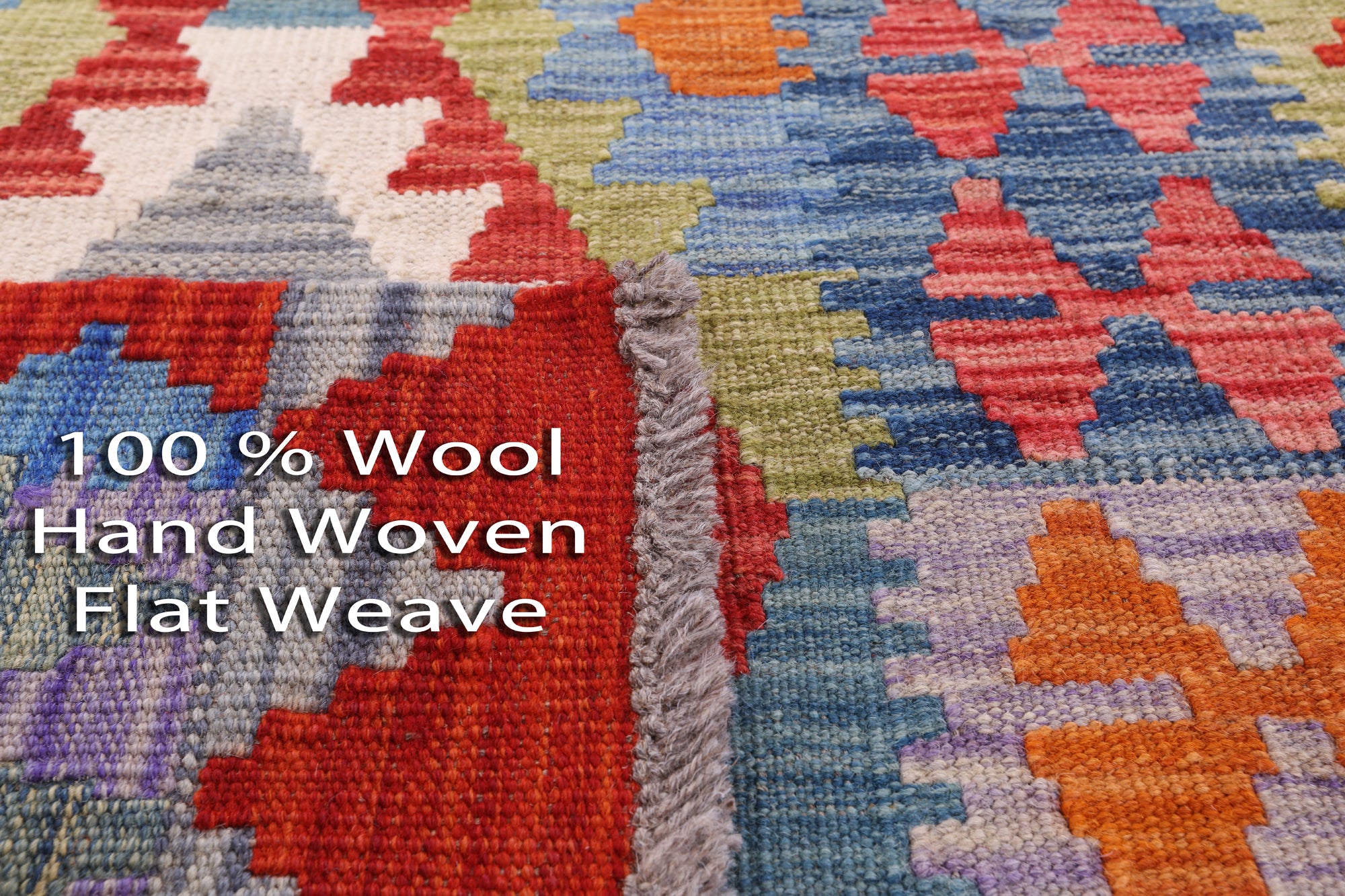 Reversible Kilim Flat Weave Wool On Wool Runner Rug - 2' 7" X 9' 7" - Golden Nile
