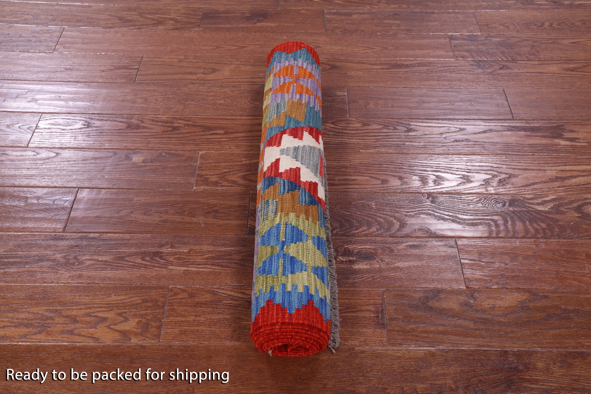 Reversible Kilim Flat Weave Wool On Wool Runner Rug - 2' 7" X 9' 7" - Golden Nile