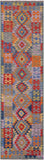 Reversible Kilim Flat Weave Wool On Wool Runner Rug - 2' 7" X 9' 7" - Golden Nile