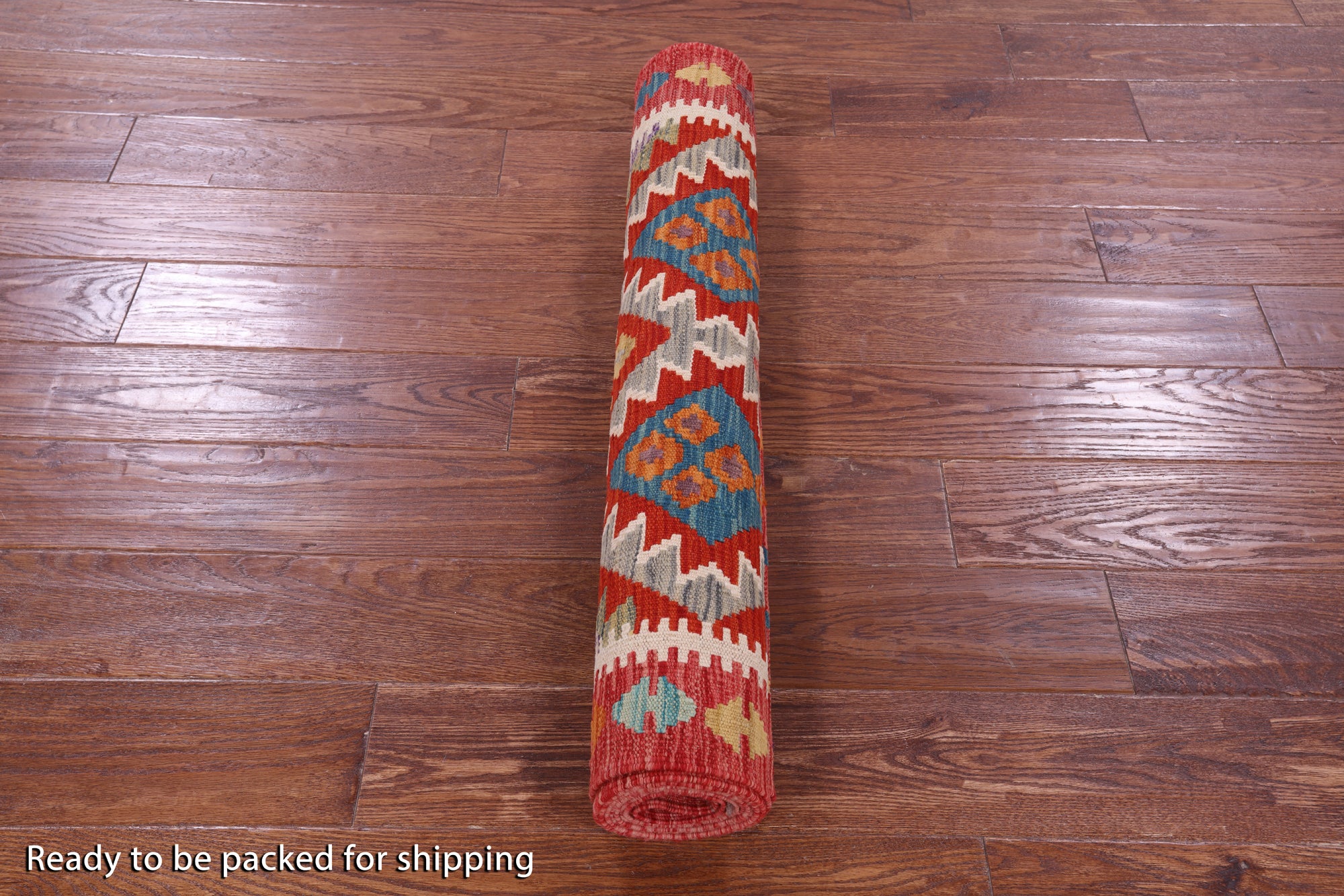 Reversible Kilim Flat Weave Wool On Wool Runner Rug - 2' 11" X 9' 6" - Golden Nile
