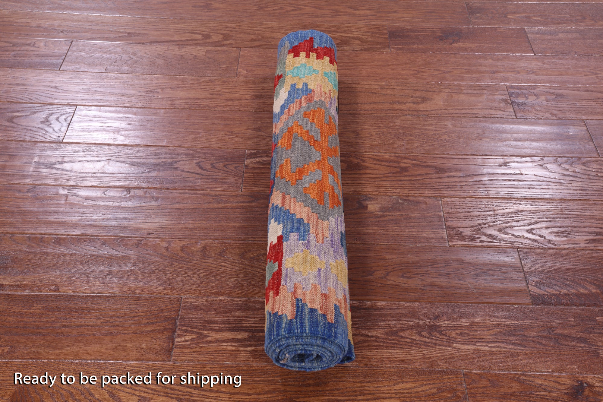 Reversible Kilim Flat Weave Wool On Wool Runner Rug - 2' 7" X 9' 6" - Golden Nile