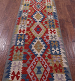 Reversible Kilim Flat Weave Wool On Wool Runner Rug - 2' 9" X 9' 8" - Golden Nile