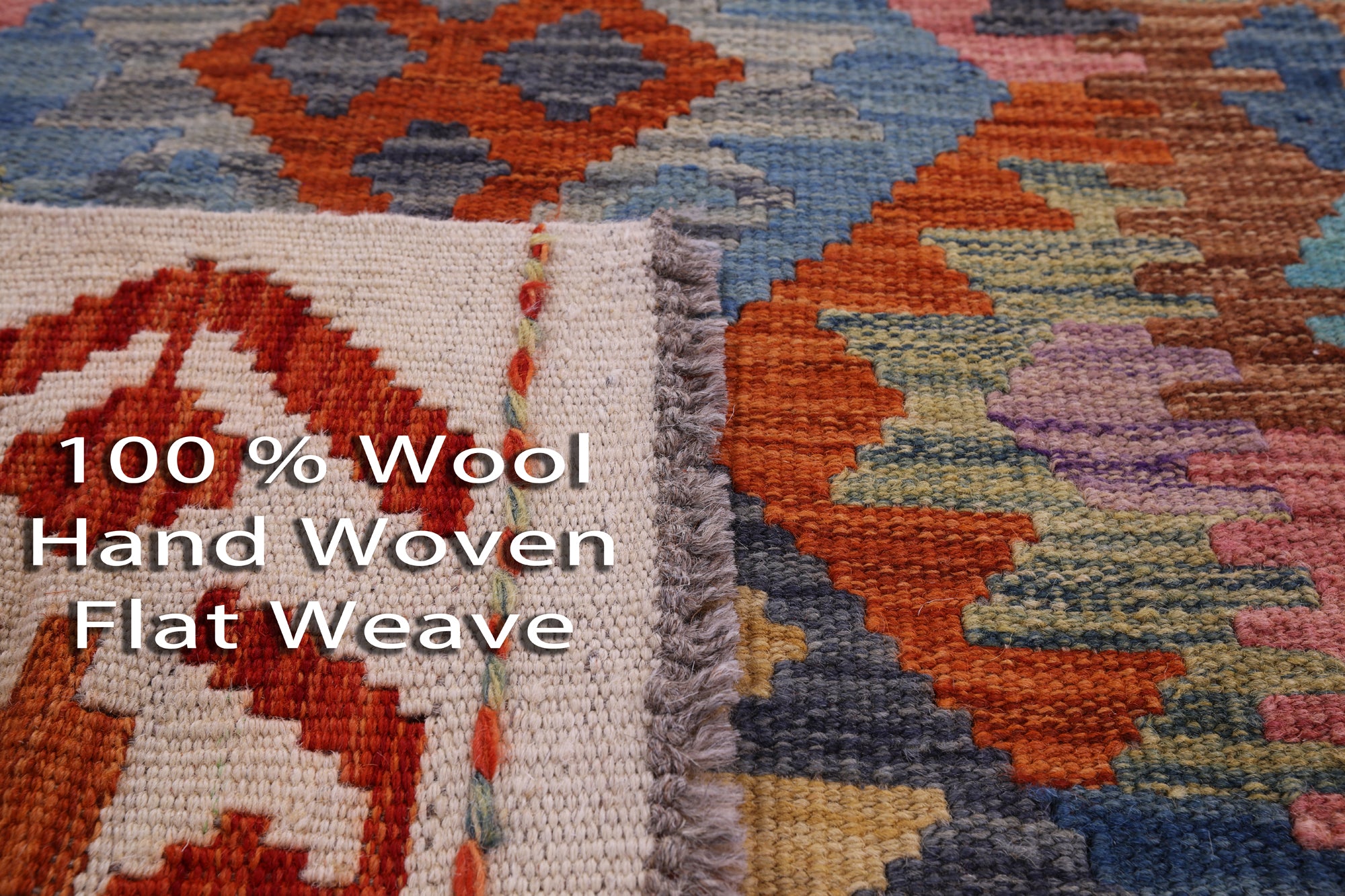 Reversible Kilim Flat Weave Wool On Wool Runner Rug - 2' 10" X 9' 8" - Golden Nile