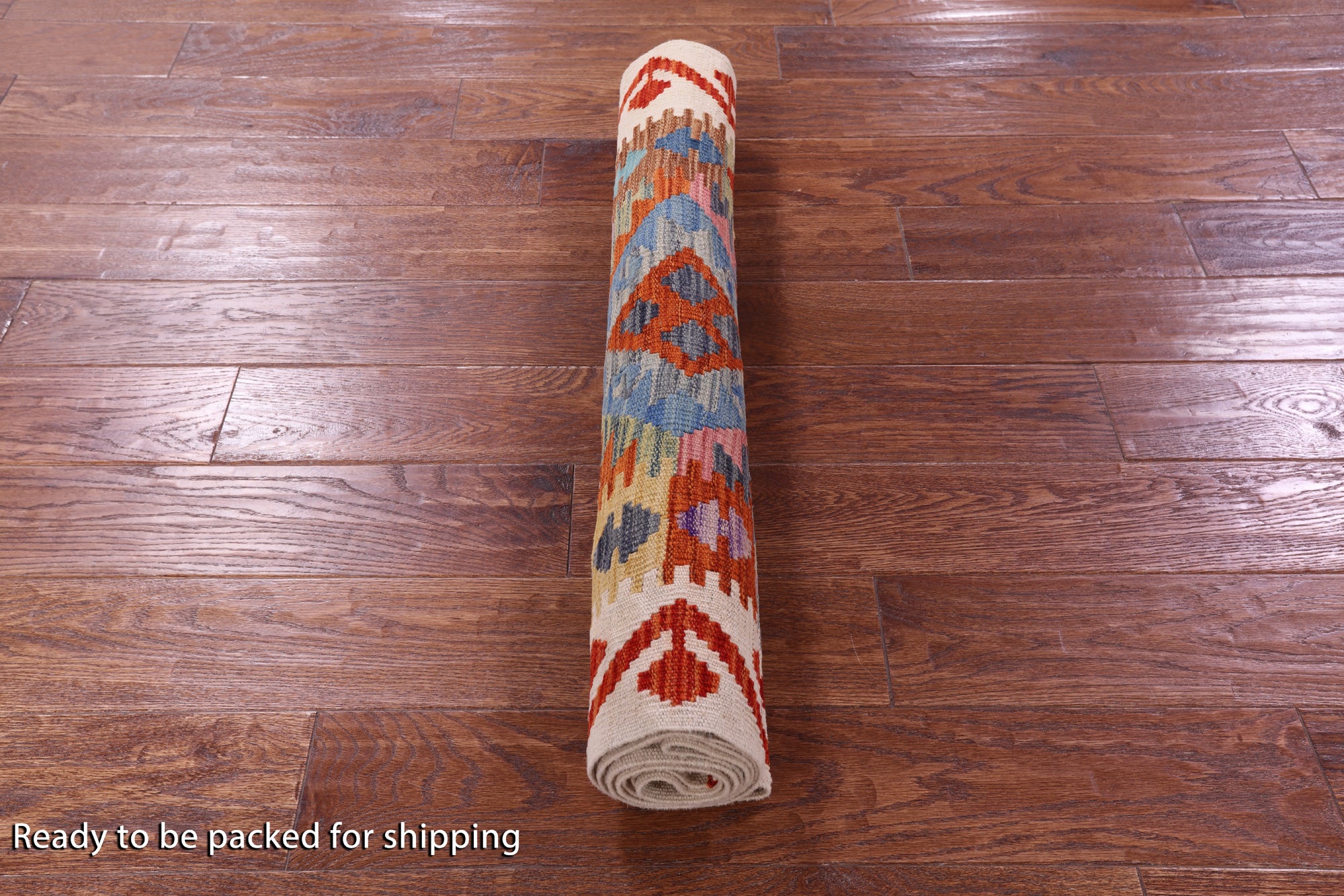 Reversible Kilim Flat Weave Wool On Wool Runner Rug - 2' 10" X 9' 8" - Golden Nile