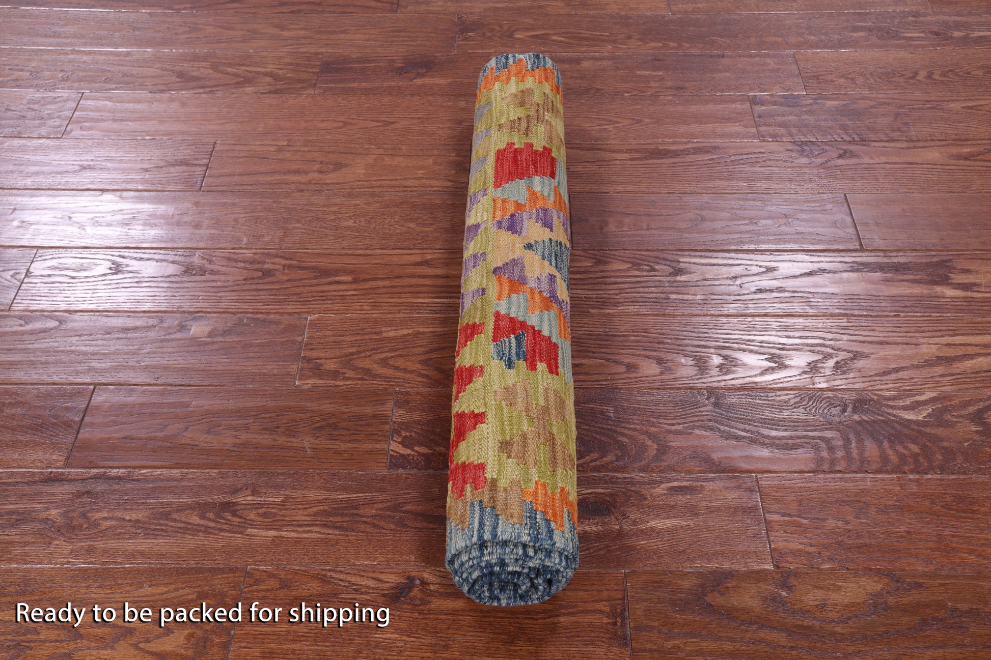 Reversible Kilim Flat Weave Wool On Wool Runner Rug - 2' 9" X 9' 7" - Golden Nile