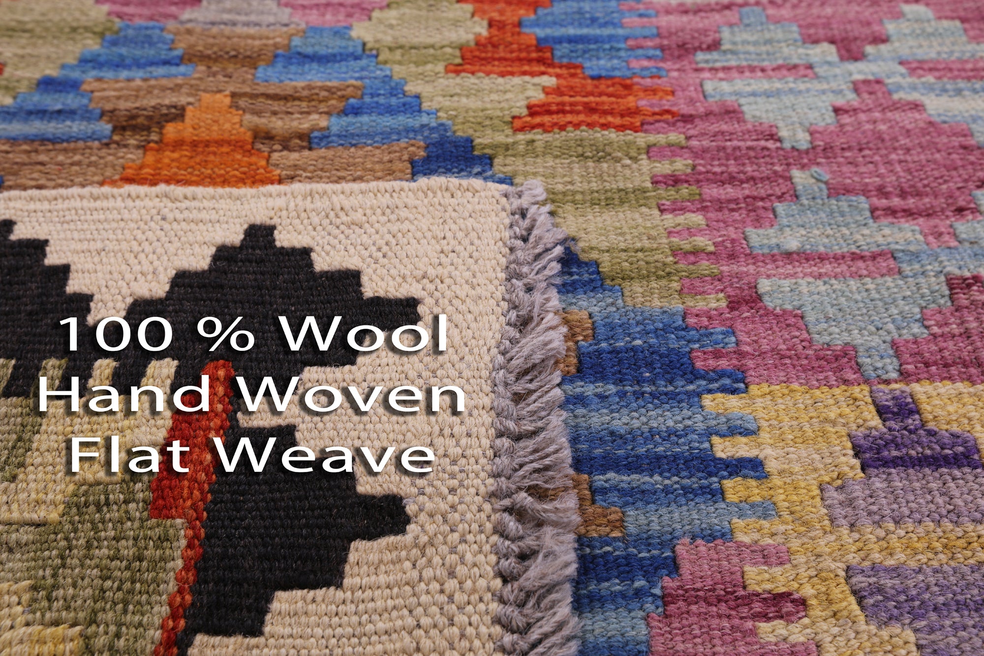 Reversible Kilim Flat Weave Wool On Wool Runner Rug - 2' 7" X 9' 4" - Golden Nile