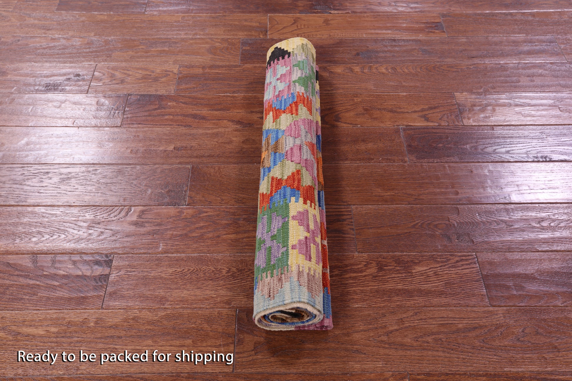 Reversible Kilim Flat Weave Wool On Wool Runner Rug - 2' 7" X 9' 4" - Golden Nile