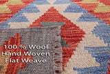 Reversible Kilim Flat Weave Wool On Wool Runner Rug - 2' 7" X 9' 7" - Golden Nile