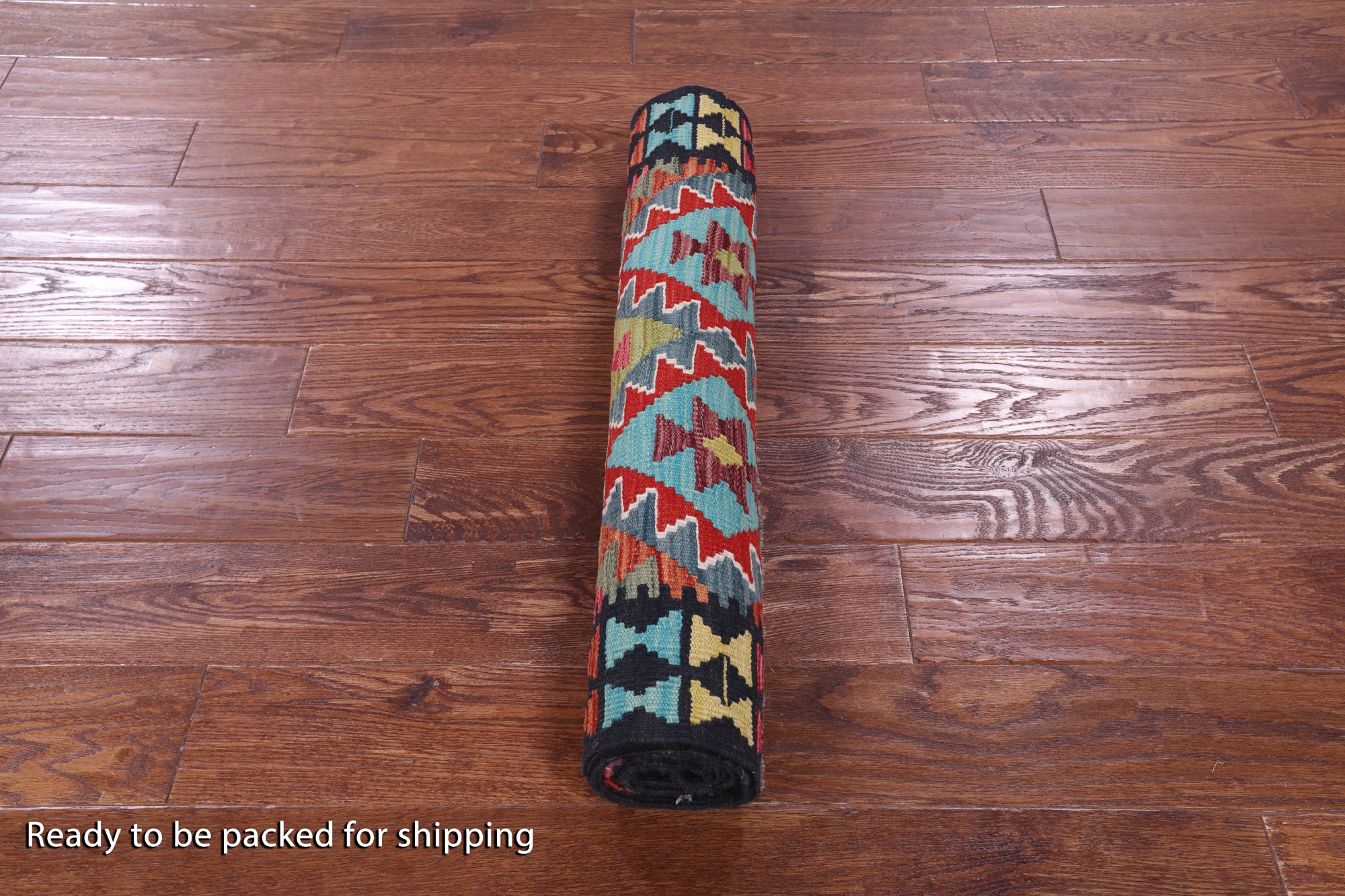 Reversible Kilim Flat Weave Wool On Wool Runner Rug - 2' 7" X 9' 7" - Golden Nile