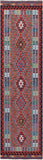 Reversible Kilim Flat Weave Wool On Wool Runner Rug - 2' 7" X 9' 10" - Golden Nile