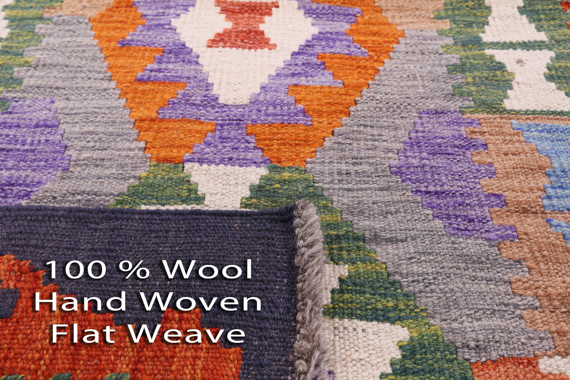 Reversible Kilim Flat Weave Wool On Wool Runner Rug - 2' 7" X 9' 11" - Golden Nile