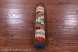Reversible Kilim Flat Weave Wool On Wool Runner Rug - 2' 7" X 9' 11" - Golden Nile