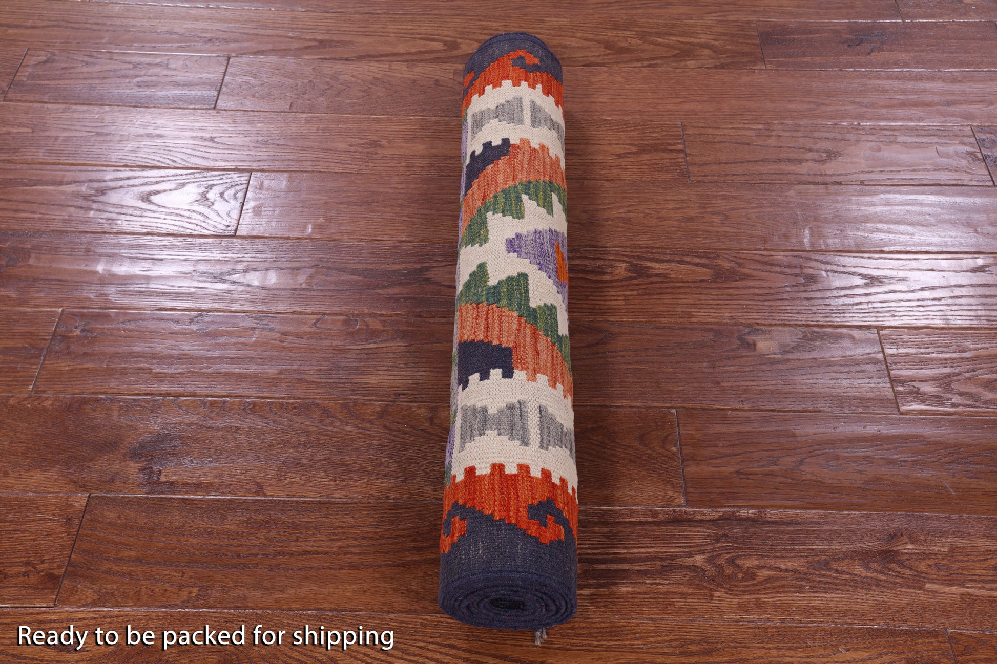 Reversible Kilim Flat Weave Wool On Wool Runner Rug - 2' 7" X 9' 11" - Golden Nile