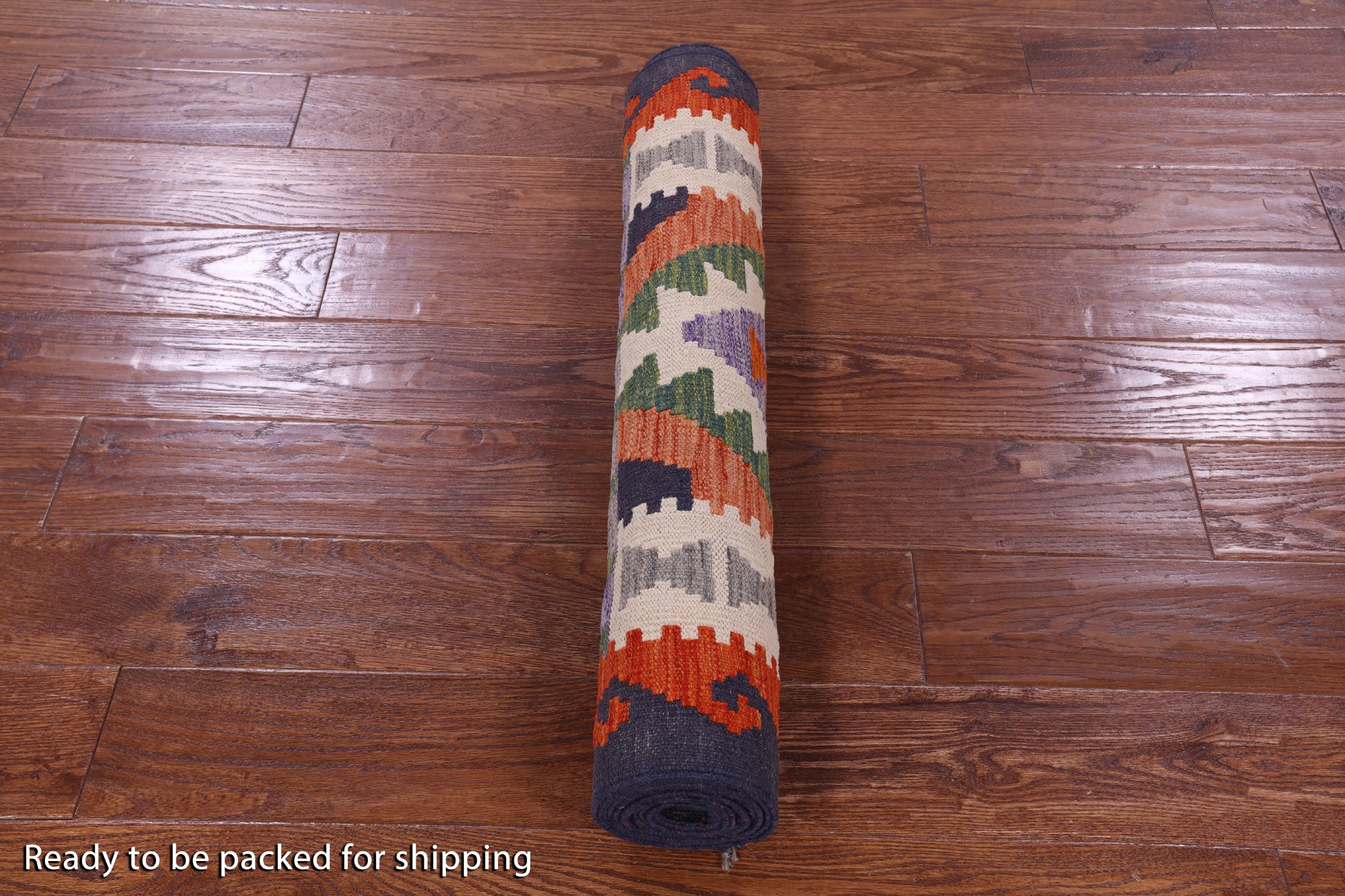 Reversible Kilim Flat Weave Wool On Wool Runner Rug - 2' 7" X 9' 11" - Golden Nile