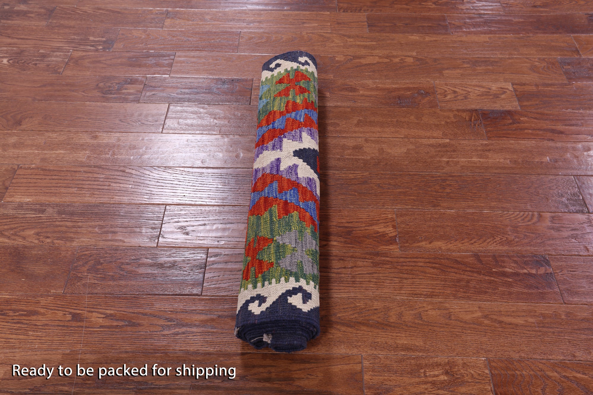 Reversible Kilim Flat Weave Wool On Wool Runner Rug - 2' 10" X 9' 5" - Golden Nile
