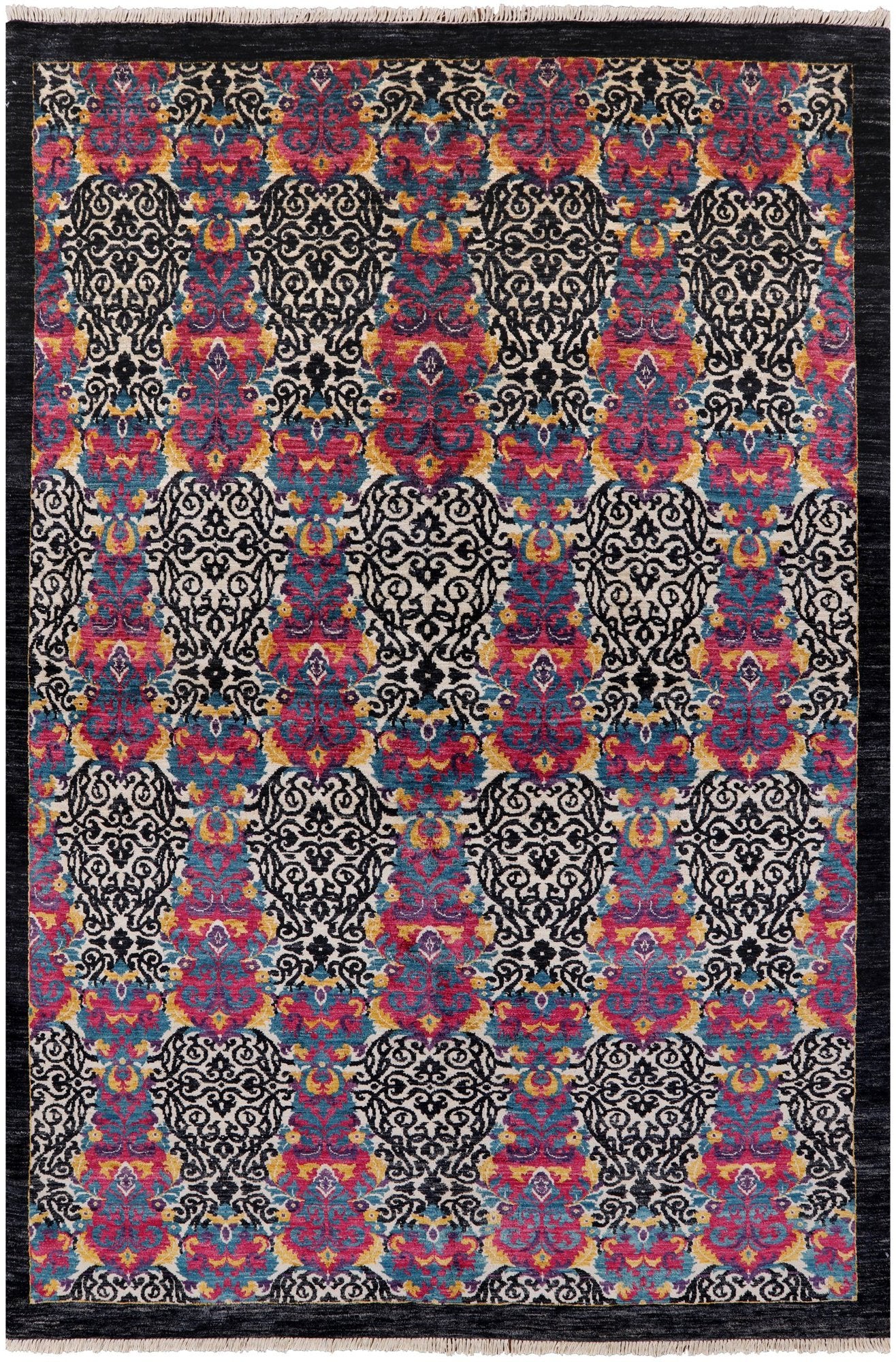 William Morris Hand Knotted Wool Area Rug - 6' 0" X 8' 10" - Golden Nile